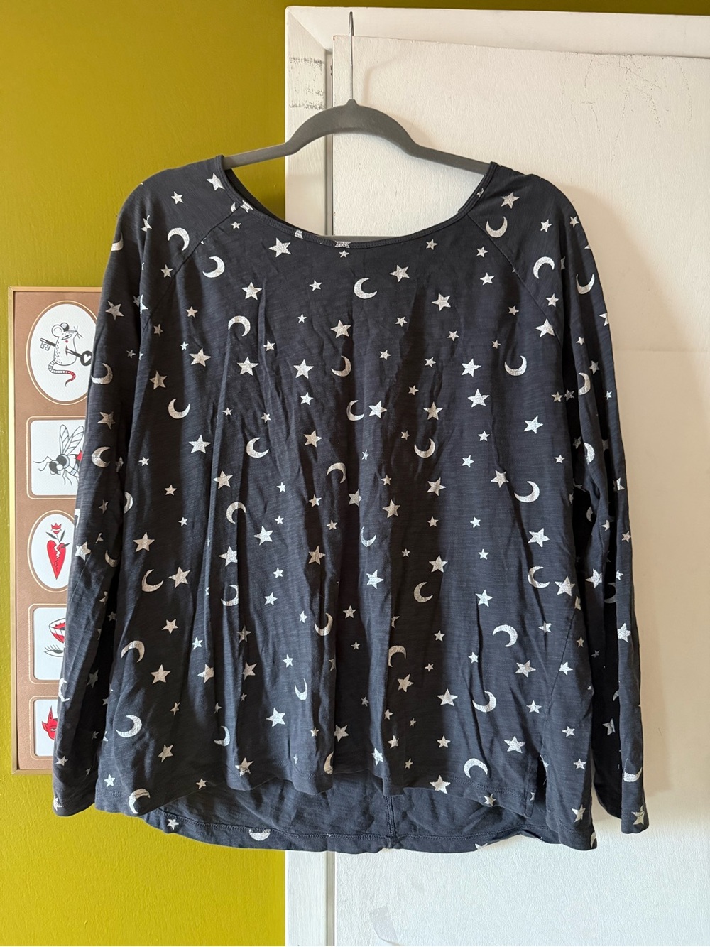 LOFT Women's Stars and Moon Long Sleeved Top